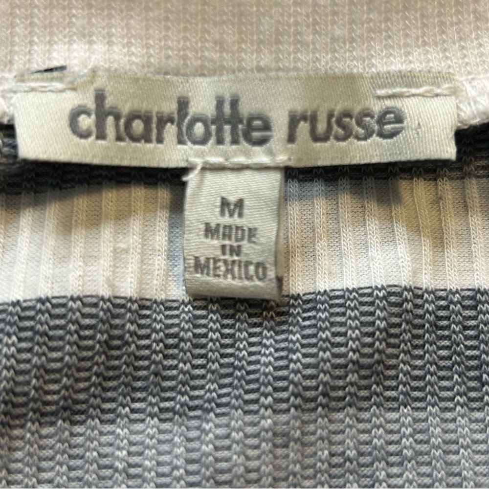 Charlotte Russe Medium Junior GrayWhite Striped Dress - Picture 6 of 6